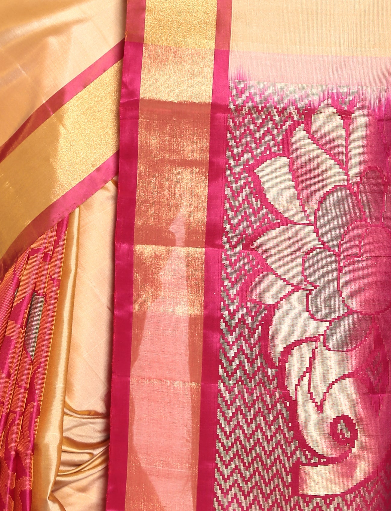 Buy Mandakini Kanchipuram Handloom Patli Pallu Pure Silk Sarees Online